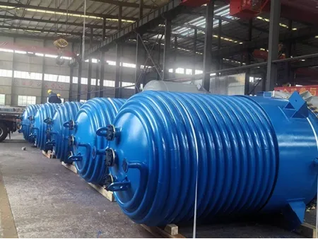 Reaktor Berlapis Kaca dengan Jaket Gegelung Separa Paip