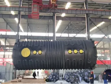 Tangki Penyimpanan Berlapis Kaca Mendatar